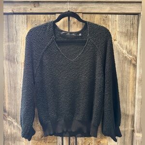 Chic Black Textured Sweater by Code Mode